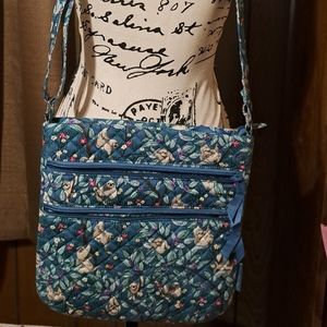 Vera Bradley Hanging Around Fall 2021 Sloath Print Triple Zipper Crossbody